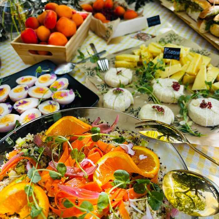 Brunch végétal en Drôme provençale préparé par Valérie Després